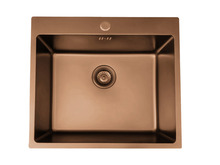 Køkkenvask m/hanehul kobber 540 x 500 mm